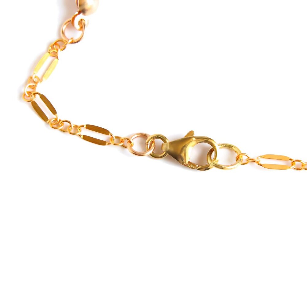 Butterscotch Amber Garnet Necklace 14k Gold-Filled - Picture 8 of 9